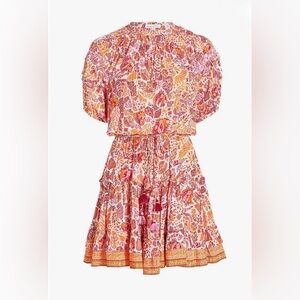 Poupette St Barth Bona Mini Dress Red Chagall Print